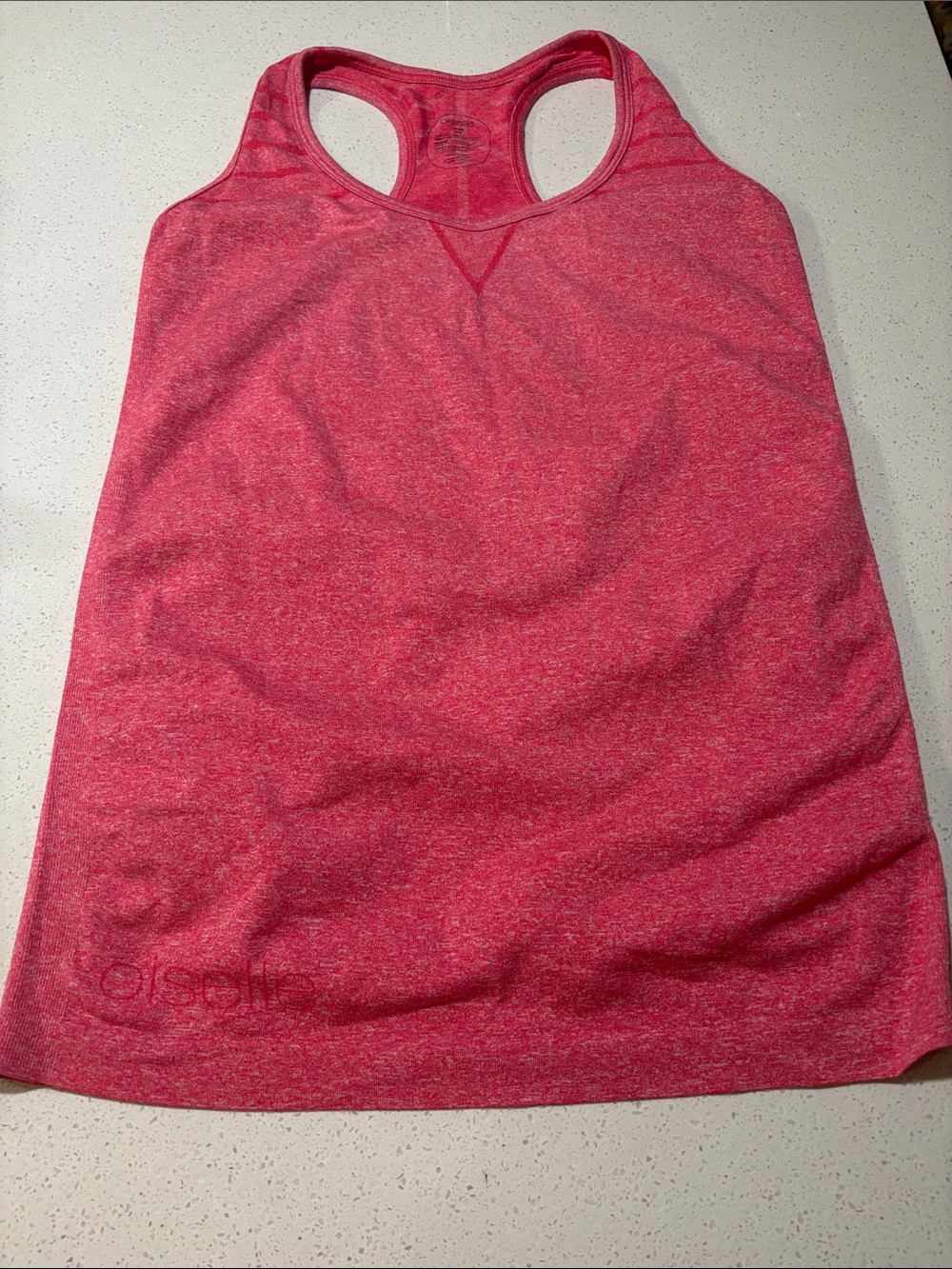 Oiselle Women's Pink Racerback Tank Top